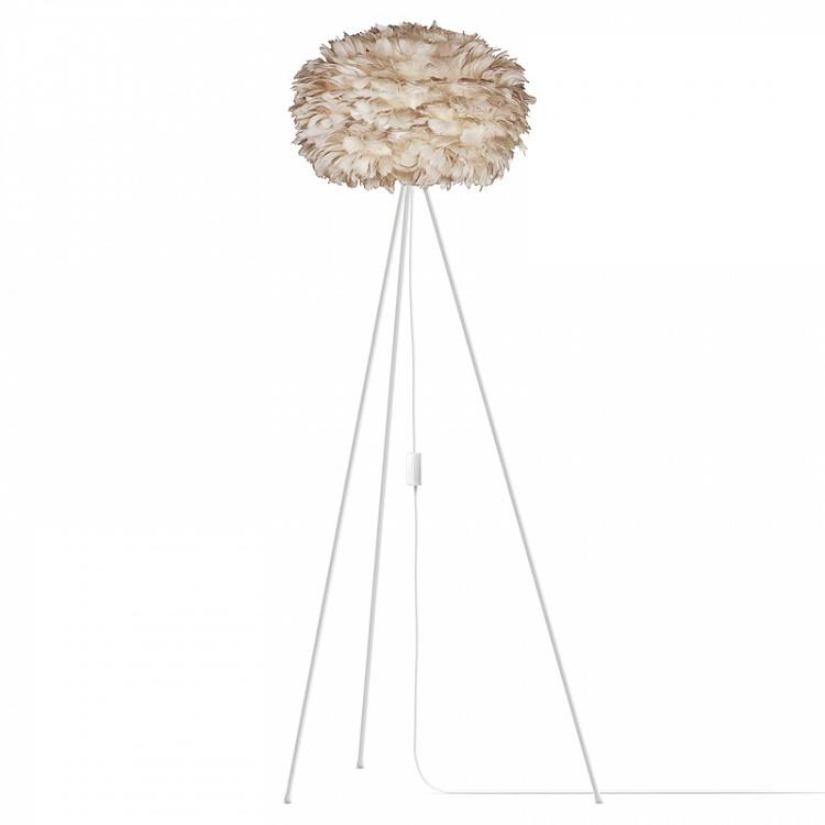 Торшер Эос на белой треноге, M Eos Floor Lamp With White Tripod Medium