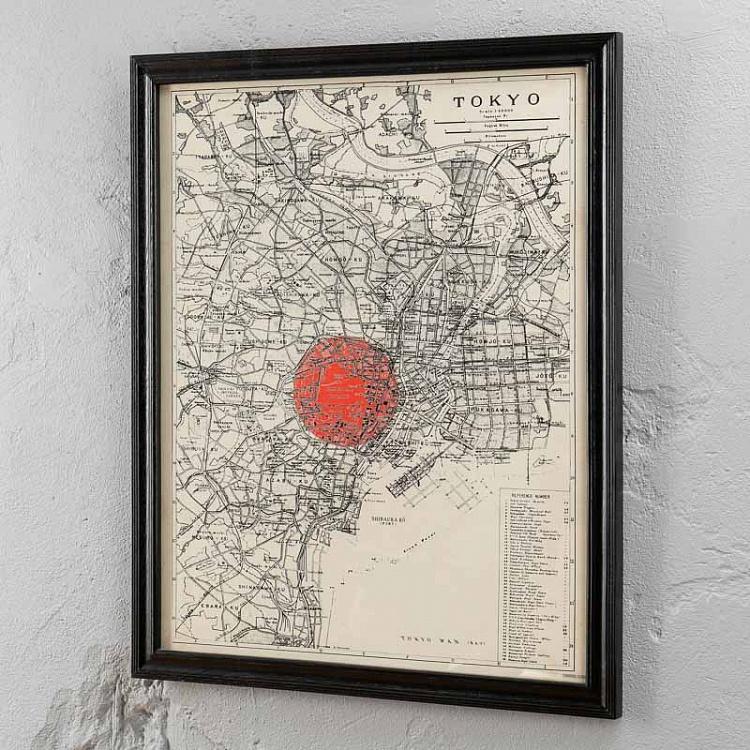 Картина-принт Карта Токио, S Map Tokyo Small