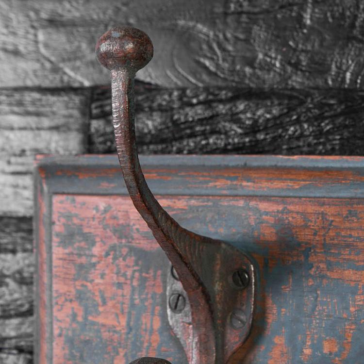 Двухрожковый крючок на деревянной основе Wooden Wall Rack With 1 Hook