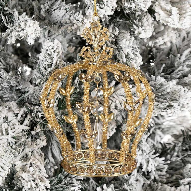 Ёлочная игрушка Золотистая корона Golden Crown 18 cm