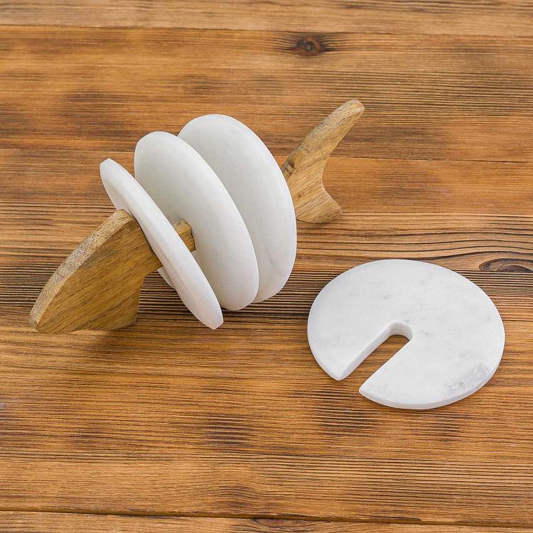 Set Of 4 Coasters On Stand Fish