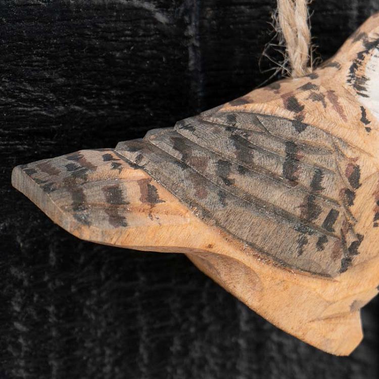 Подвесное украшение Сова Hanging Wooden Owl 8 cm