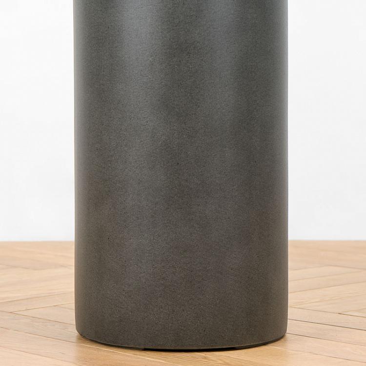 Кашпо Эффектори бетонный цилиндр тёмно-серый, S Effectory Beton Tall Cylinder Pot Dark Gray Small