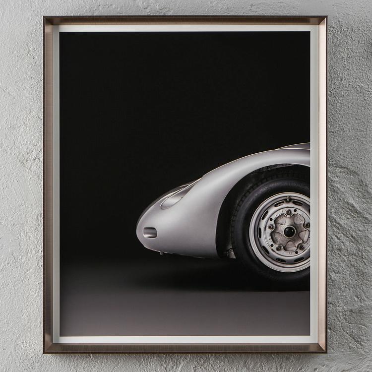 Модульный фото-принт в деревянной раме Порше 718 Set Of 3 Porsche 718 RSK, Pewter Frame