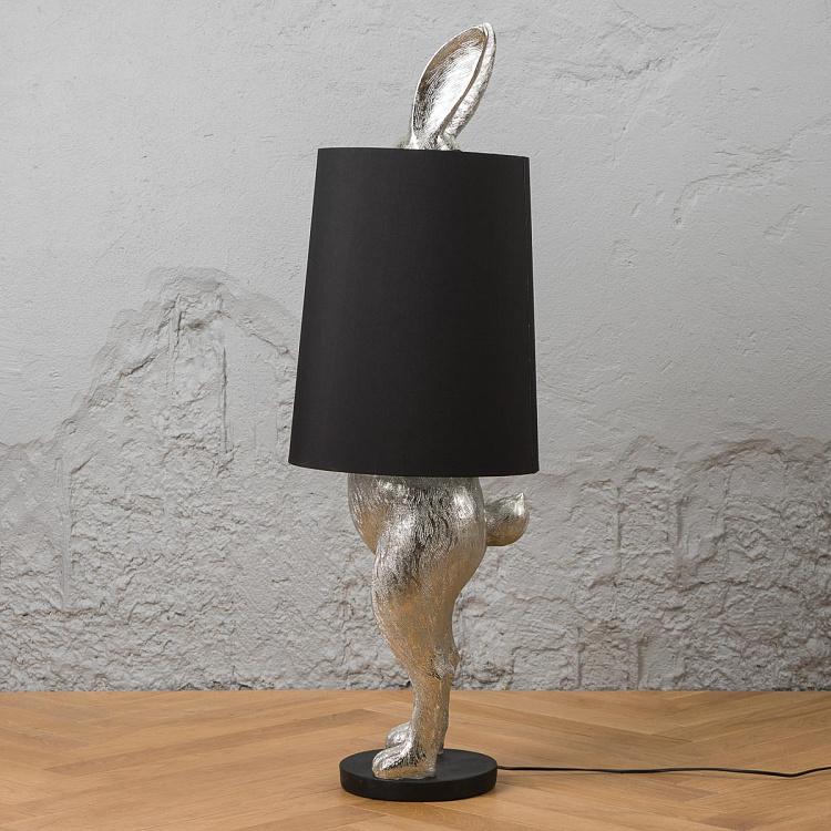 Торшер Серебряный робкий кролик, L Floor Lamp Hiding Bunny Silver