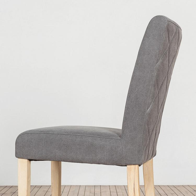 Серый стул Дидье, белые ножки Didier Dining Chair, Oak White