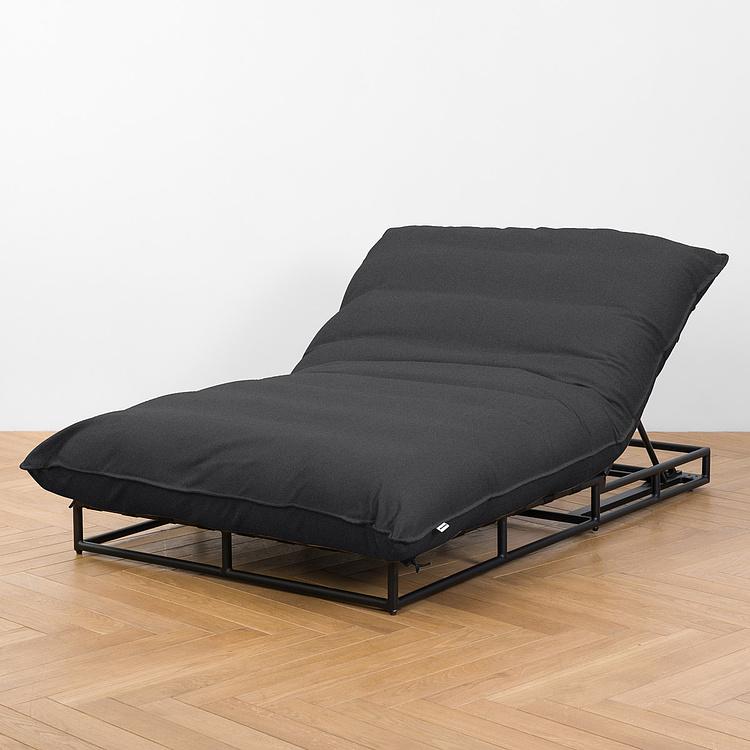 Садовый шезлонг-лежак Chic Lounger, Black акриловая ткань Anthracite Carbon