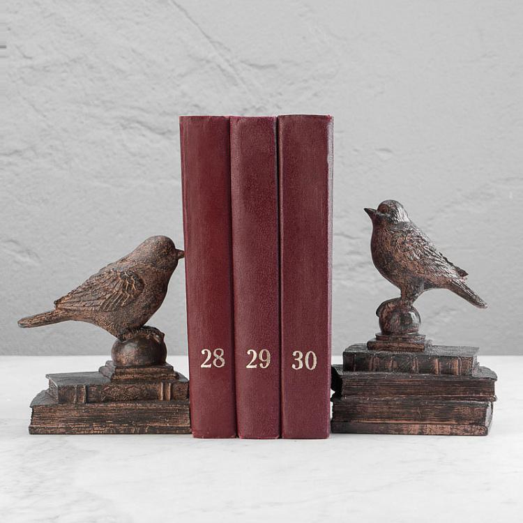 Набор из двух держателей для книг Птицы Bookend Birds