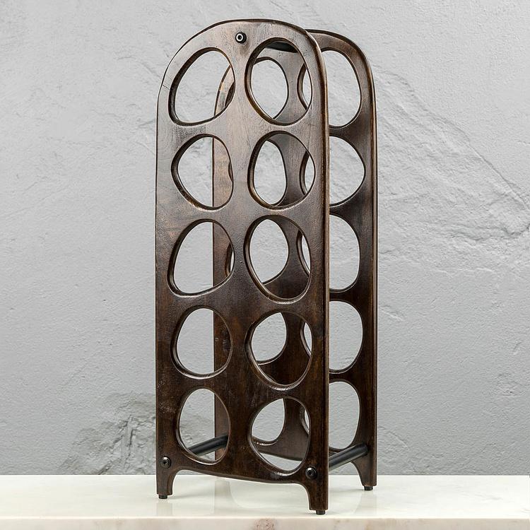 Подставка на десять бутылок из дерева манго Mango Wood Bottle Rack For 10 Bottles