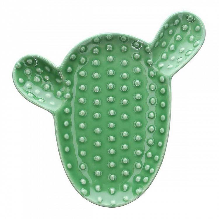 Блюдо Пачи кактус тёмно-зелёный Pachy Cactus Plate Dark Green