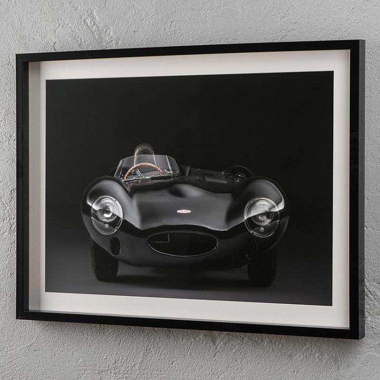 Фото-принт в чёрной раме Ягуар Д Jaguar D Type, Black Box Frame