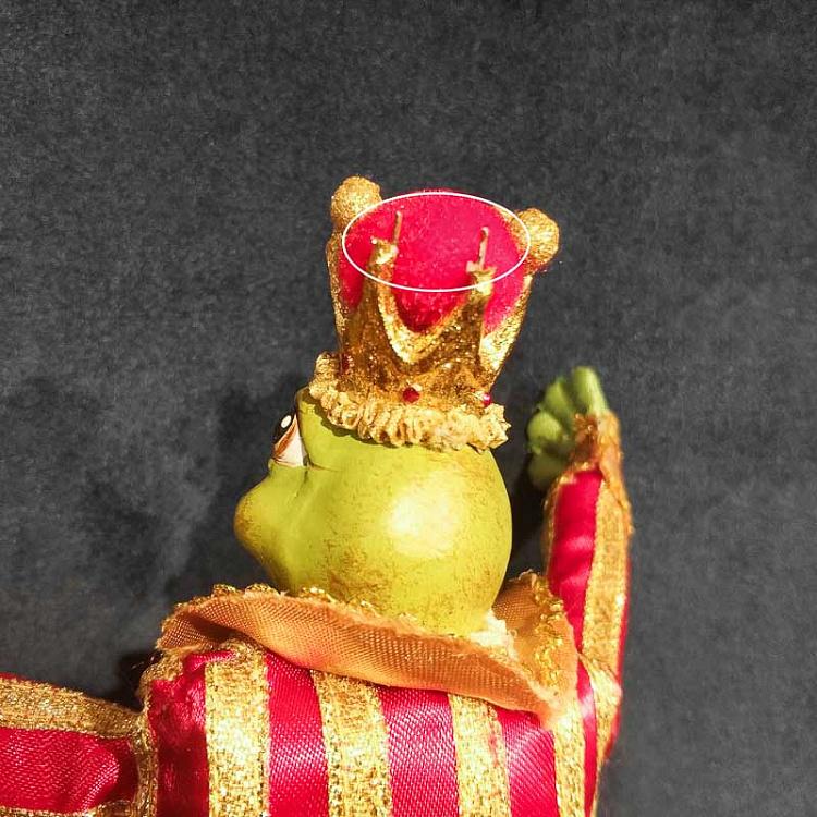 Набор из двух новогодних фигурок Принцы-Лягушки дисконт Set Of 2 Beanbag Frog Princes Green 20 cm discount