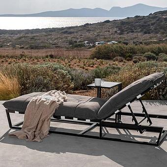 Шезлонг Reef Lounger, Black акриловая ткань Dark Stone