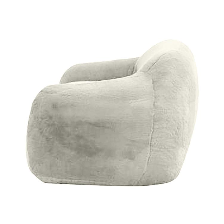 Двухместный диван Snug 2 Seater искусственный мех Mongolia Cream - ракурс 3