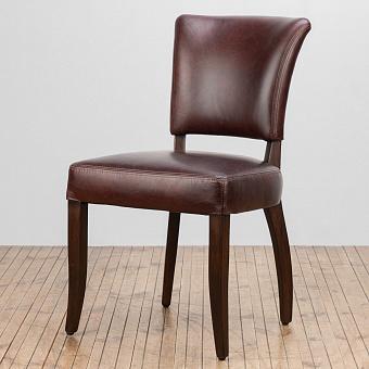 Стул Mimi Dining Chair, Antique Wood натуральная кожа Biker Tan