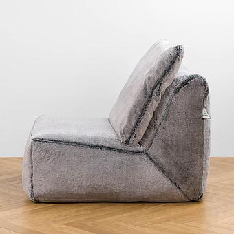 Кресло Lomfy Chair искусственный мех Grizzly Grey - ракурс 3