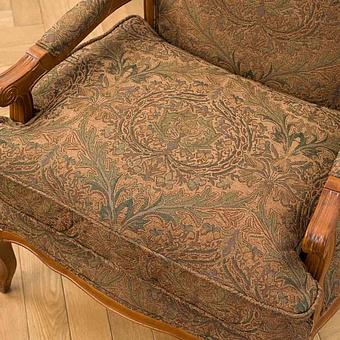 Кресло Marie Armchair, Oak Dark Amber вискоза и полиэстер Burnt Green Jacquard - ракурс 5