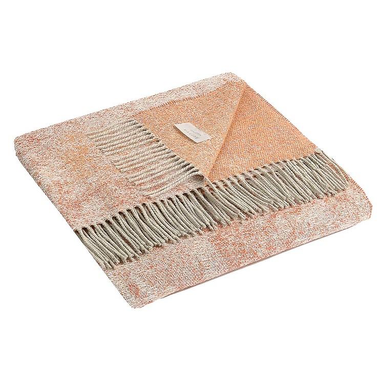 Бледно-оранжевый хлопковый плед Сорапис, 130x180 см Sorapis Plaid Orange 130x180 cm