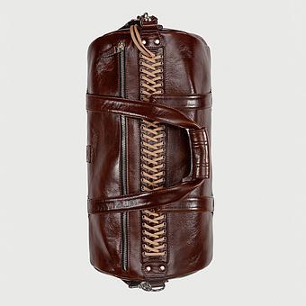 Спортивная сумка Sport Bag Model 38 натуральная кожа Vintage Cherry - ракурс 5