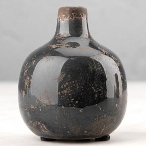 Ceramic Vase Grey And Black Mini