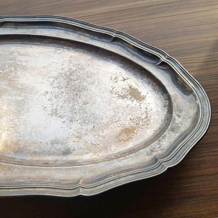 Винтажный серебряный поднос 3 Vintage Old Silver Plate 3