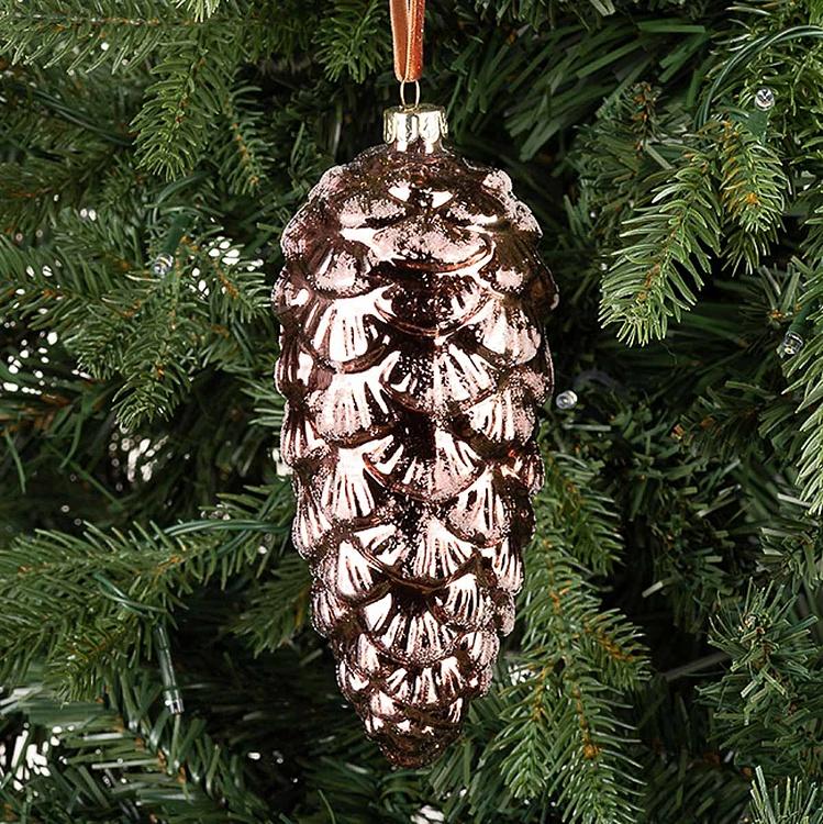 Ёлочная игрушка Коричневая шишка Pine Cone Brown 17 cm