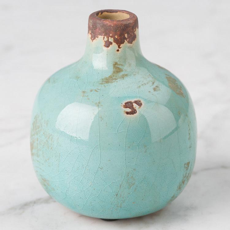 Керамическая бирюзовая мини-ваза Ceramic Vase Turquoise Mini