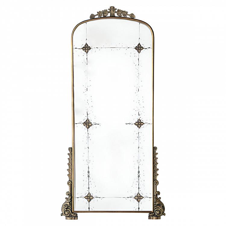 Зеркало с золотистым узором в антикварном стиле Antique Gold Wall Mirror