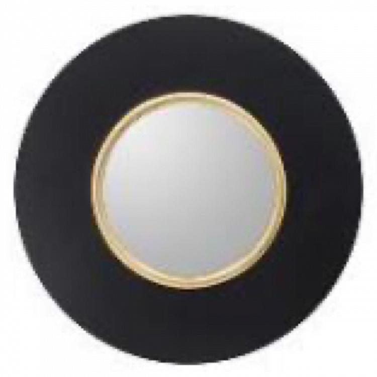 Круглое зеркало с подсветкой в чёрной раме Mirror With Led Light