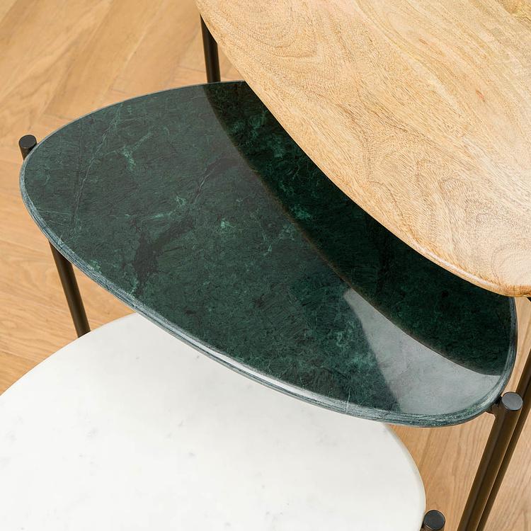 Комплект из трёх столиков Кальва Set Of 3 Calva Nesting Tables