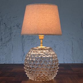 Diamond Tip Clear Table Lamp With Shade