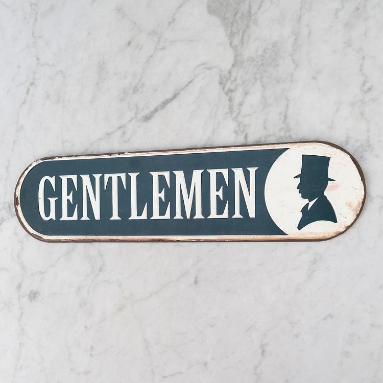 Металлическая табличка Джентльмены Sign 2D Gentlemen