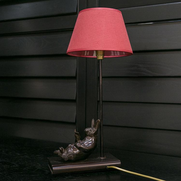 Абажур из льна красного цвета, 20 см Lamp Shade Red Linen 20 cm