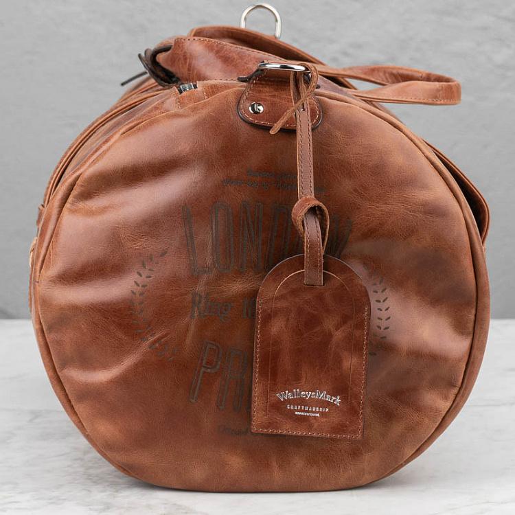 Коричневая винтажная кожаная спортивная сумка-банан модель № 38 Sport Bag Model 38, Old Brown