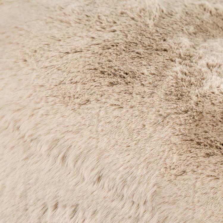 Пуфик Alaska Donut Pouf искусственный мех Big Bear Pewter - ракурс 4