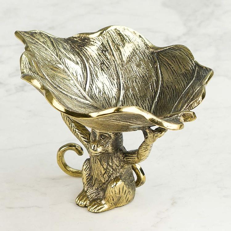 Подставка для мелочей Золотая обезьяна Monkey Tray Brass