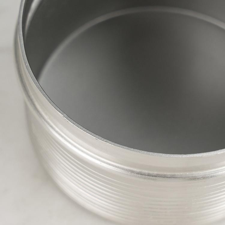 Круглая серебристая шкатулка со стрекозой Dragonfly Round Box Silver