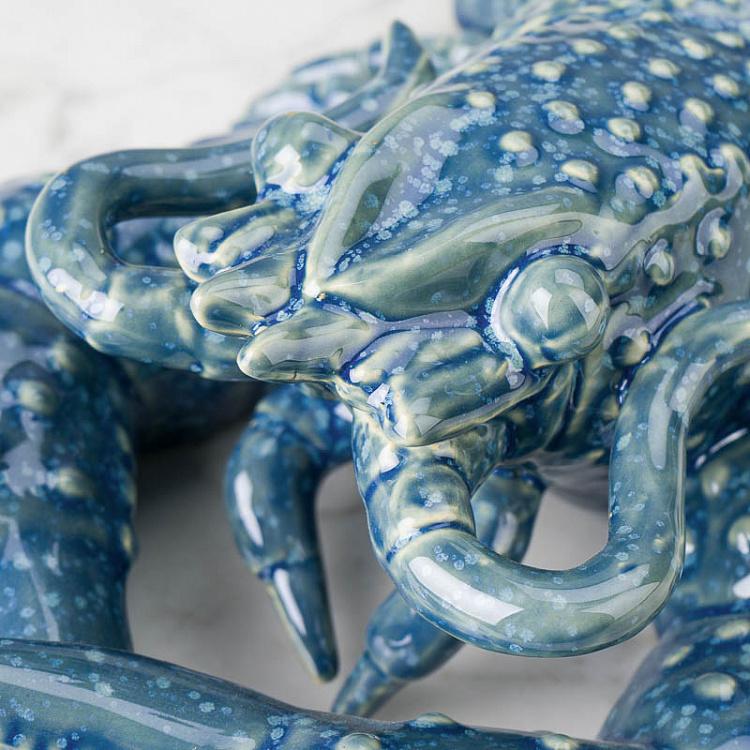 Синяя керамическая фигурка Лобстер Blue Ceramic Lobster