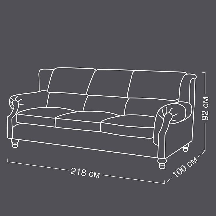 Трёхместный кожаный диван Черчилль Churchill 3 Seater Leather RM