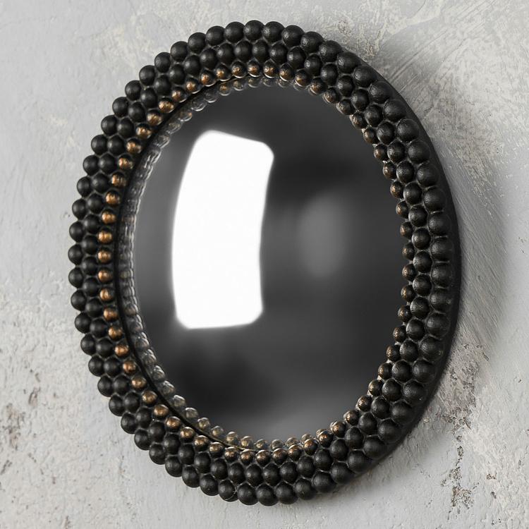 Выпуклое зеркало Чёрные бусины Black Beads Mini Convex Mirror