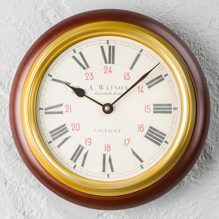 Деревянные настенные часы в классическом стиле Ватсон  Classic Wooden Watson Design Wall Clock