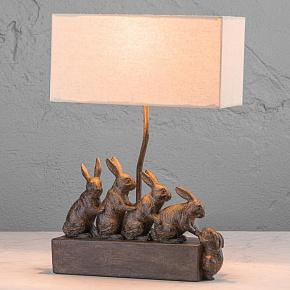 Small Rabbits Table Lamp With Shade