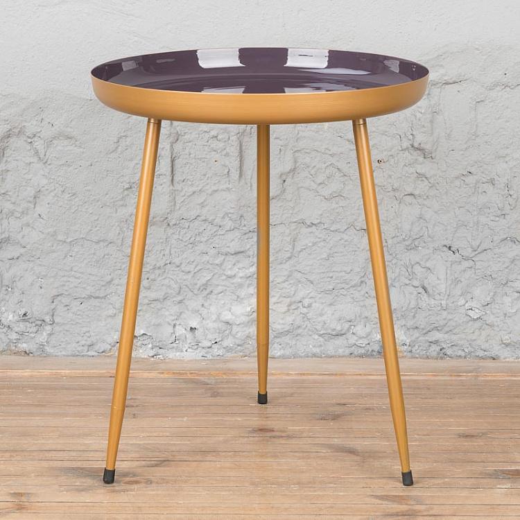 Пурпурный журнальный столик Шейдс, L Side Table Shades Gold/Purple Large
