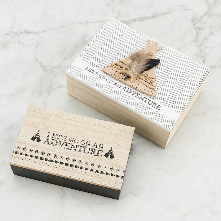 Set Of 2 Wooden Boxes My Beautiful Adventure