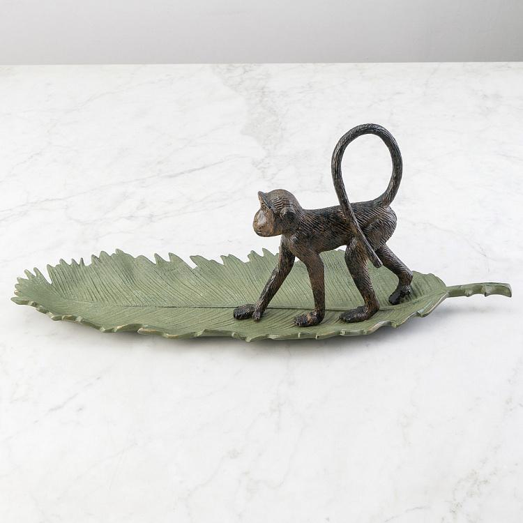 Подставка для мелочей Обезьянка на листке Monkey Walking On Leaf Tray