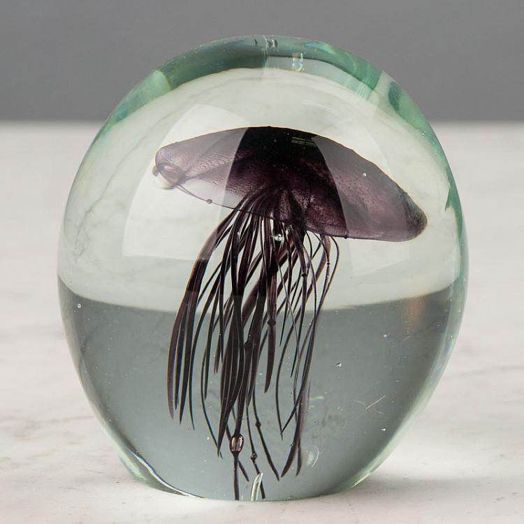 Glass Paper Weight With Jellyfish discount