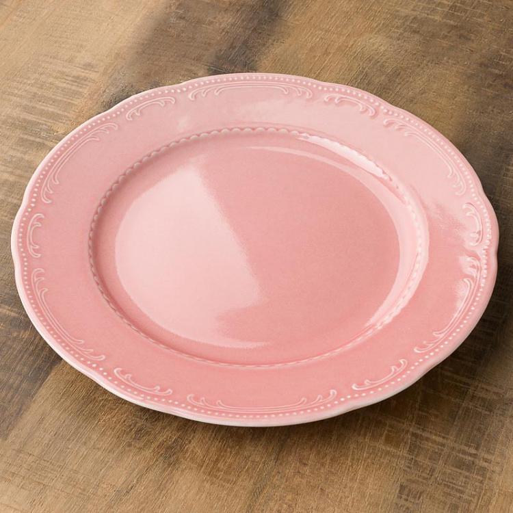 Пудрово-розовая обеденная тарелка Старая Вена Vecchio Vienna Dinner Plate Powder Pink