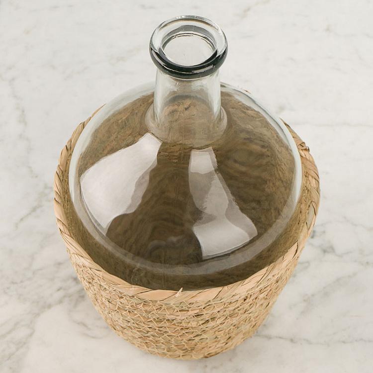 Ваза-бутылка в корзинке, M Bottle Vase In Basket Medium