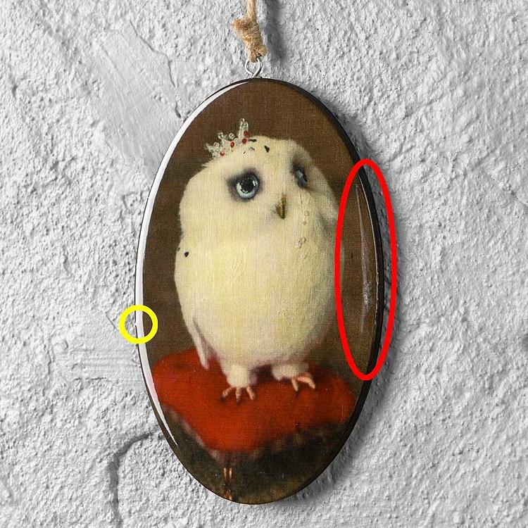 Деревянная ёлочная подвеска Сова, L дисконт Wooden Pendant With Owl 20 cm discount
