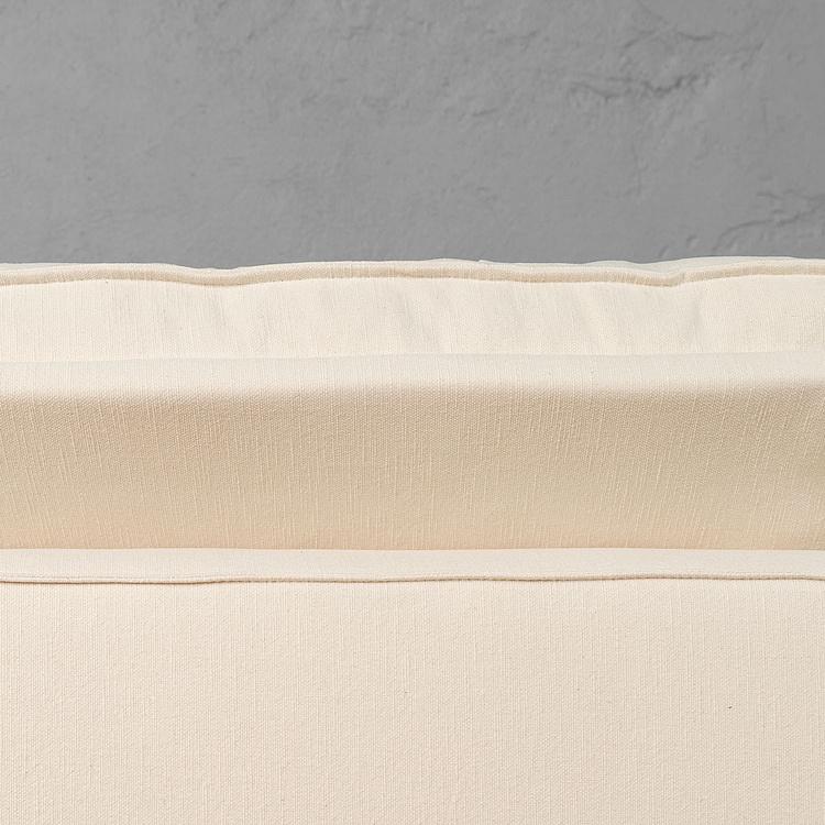 Трёхместный льняной диван Сити, ножки цвета латуни City 3 Seater, Brass Metal Linen RM